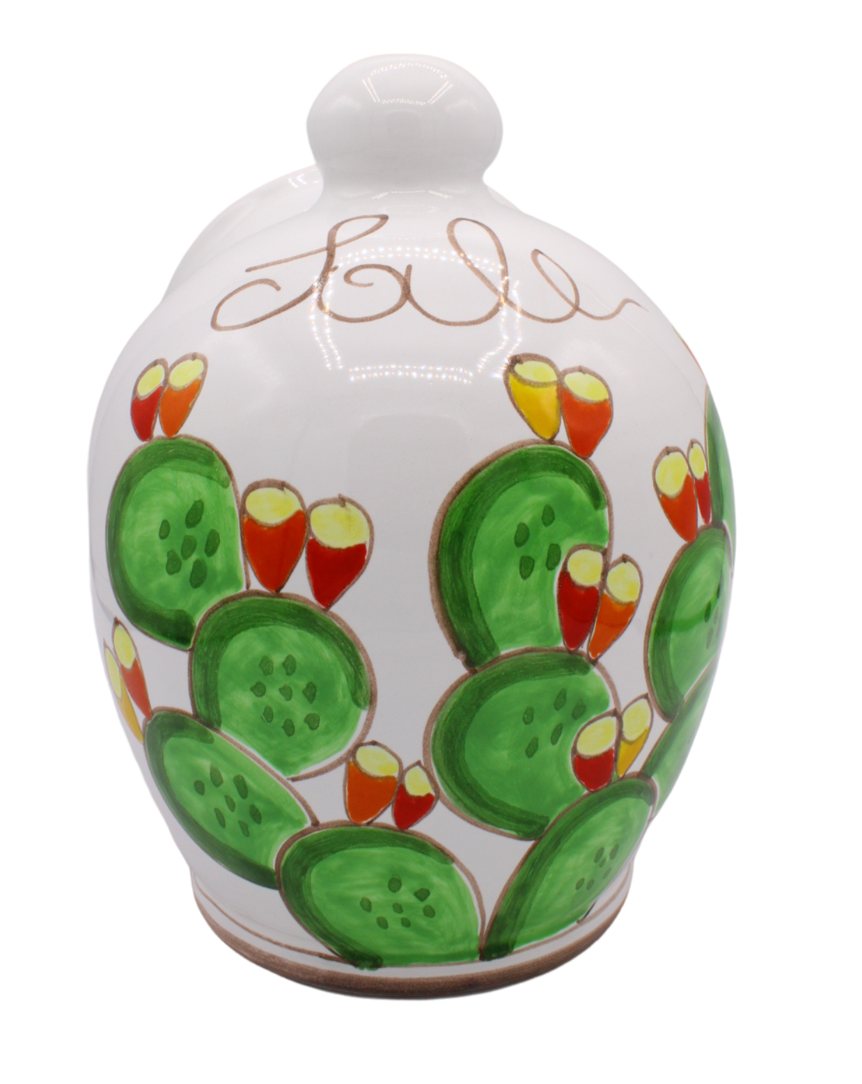 Salt Holder With Prickly Pear Mouth
