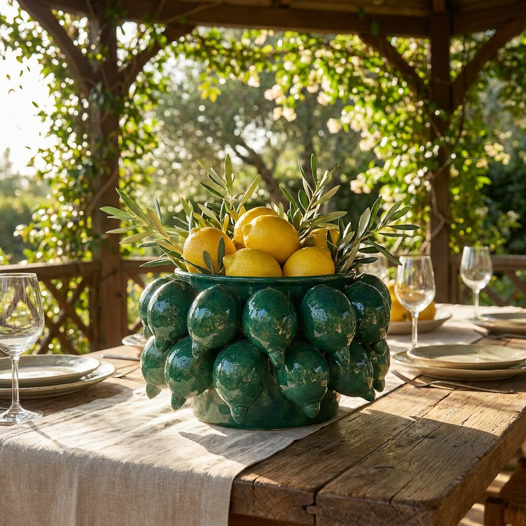Centro Tavola Limoni - Verde