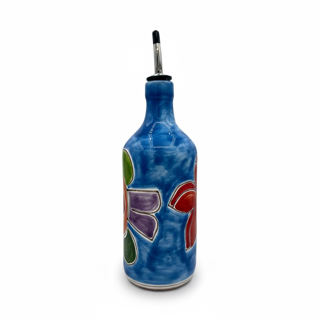Egyptian Blue Bottom Fish Bottle