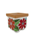 Square Plant Holder Daisies